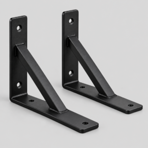 Black Shelf Brackets - 2 Pack