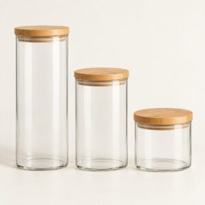 nestora home glass storage jars